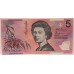 AUSTRALIA 1998 . FIVE 5 DOLLARS BANKNOTE . MacFARLANE/EVANS . LAST PREFIX EA98